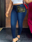 Winter Camo Print High Waist Fit
