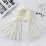 Muslim Women Crinkle Hijab Scarf Soft Solid Cotton Head ScarvesTurban Shawls and Wraps hijab femme musulman