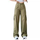 New Jump Casual Trousers Mid-Rise Three-Dimensional Pocket Trousers Waist-Up
