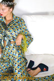 Plaid Feather Blouses High Waist Pants Suit casual turn down collar long sleeve 2 Piece Sets fashion high street outfits-Outfit