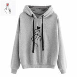 Love Printed Hoodie Autumn Winter Warm Loose Hooded Sweatshirts Casual Ladies Long Sleeve Tops Cute Girls Pullovers