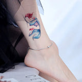 Tattoo Sticker Mermaid Little Element Small Devil Fish Jellyfish Whale Sea Animal Water Transfer Temporary Fake Body Art