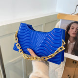 Fashion Rhombus Women's Bags New Trend PU Leather Shoulder Bag Luxury Texture Solid Color Zipper Handbags for Women