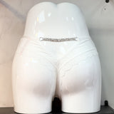 Chain Hollow Lady T-Shirt Lace Trousers Comfort Ice Silk Cotton Crotch Trousers Sexy Low-Waist