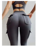 Fashion Solid Color Legging Sexy Small Foot Trousers Women's High Waist Fitness