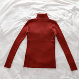 2021 Women Pullover Turtleneck Sweater Long Sleeve Knitted Soft Female Basic Tops Korean Fashion Ladies Jumper