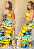 Printed Sleeveless Long