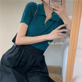 Women Solid Simple Crop Tops Skinny 4 Colors Hot Sale Basic Student Leisure Trendy All-match Summer Ulzzang New