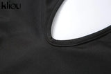 Kliou One Shoulder Sexy Cut Out Rompers Womens Jumpsuit 2021 Streetwear Solid Backless Active Wear Skinny Slim Jumpsuits