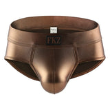 Mens Briefs PU Leather Underwear Sexy Men Briefs Stage Dance Underpants Bikini Gay Cueca men sexy underwear
