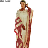 Silk African Dresses for Women Robe Africaine Femme 2023 Fashion Style Ankara Outfits Abayas Kaftan Boubou Party Gowns-Outfit