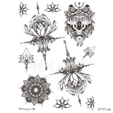 Temporary Tattoo Stickers Sexy Rose Heart-shaped Wreath Fake Tatto Waterproof Tatoo Back Leg Arm Belly Big Size for Women