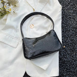 Simple Underarm Bags Fashion Purse PU Leather Women Handbags Totes Solid Elegant Female Retro Shoulder Bags For Women