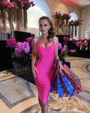 Quality Black Pink Tassel Sleeve Slip Rayon Bandage Dress Elegant Cocktail Party