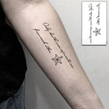 Waterproof Temporary Tattoo Stickers Chinese Character Win Every Exam Small Size Tatto Flash Tatoo Fake Tattoos for Man