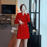 And Autumn High-Grade Thin 2025 Wind Coat Women's Long Spring And Autumn New Double Row Buckle Long Suit