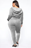 Fall Plus Size Casaul Solid Hoodies And Pant