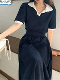 2022 Summer Cute Sweet Girls Women Korea Japan Preppy Style Casual Short Sleeve Solid A Line White Collar T-Shirt