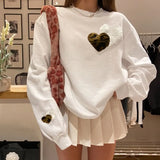 Print Y2K Grunge Cute Sweatshirts Autumn Loose Aesthetic 90s Chic Outfits Streetwear Vintage Korean Clothes