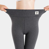 leggings Women Plus Velvet High Waist Warm Legging Pants Femme Slim Pencil Black Thick