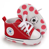 Boys Girls First Walkers Shoes Infant Toddler Soft Sole Anti-slip Baby Shoes Newborn Canvas Baby Sports Sneakers
