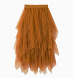 Mesh Dress Women's Long Mid-Term 2025 Spring New Yarn Skirt High-Waisted Thin Skirt