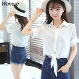 Summer Half Sleeve Buttoned Up Shirt Women's Coat Female Sun Protection All-match Thin Short Sleeve Chiffon Cardigan 13556-Outfit