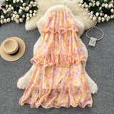 Retro Breeze Mashed Floral Shirt Collar Dress Women's Spring Waists Thin Senior Sense Light Luxury Big
