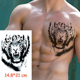 Waterproof Temporary Tattoo Sticker angry wolf mountain tatoo water transfer fake tatoo flash tatto Woman Man kid 14.8*21