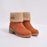 Winter Boots Women Snow Booties Ladies Mid Calf Boots Warm Platform Boot Fur Suede Woman Ankle Shoes Plus