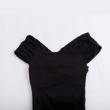 New Tight Shoulder Solid Color Jumpsuit 5644325-Outfit