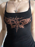 Y2K Butterfly Print Slim Fit Cami