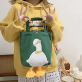 Luxury Designer Handbags 2020 New Cute Duck Women Shoulder Bag Casual Canvas Small Bag Large Capacity Conventional Hand