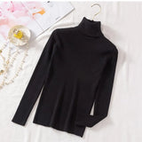 Pullovers Women Turtleneck Sweaters Fashion Spring Long Sleeve Female Jumper Autumn Korean Basic Top Soft Knitted