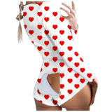New Fashion Jumpsuit Women Sexy Button-down Love Heart Print Functional Buttoned Flap Adults Jumpsuit Bodys Para Mujer 703-1-Outfit