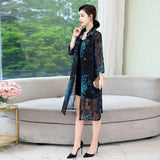 Summer New Long Cardigan Female Long Sleeve Chiffon Blouse Sun Protection Clothing Shirt Fashion Tops Feminino 9128