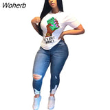 Women Summer Not Only Money Letter Print O-neck Short Sleeve T-shirt Fashin Classic Tee Tops S-5XL-Outfit