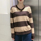 80's Downtown Girl Striped Sweater-Outfit