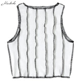 Autumn Casual Slim Tank Top Women Fashion Patchwork Sleeveless Vest Clothing Streetwear Ladies Knitted Tops 2020