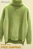 Cashmere Sweater Women Turtleneck Women's Knitted Turtleneck Winter Cashmere Sweater For Women Warm Sweaters Female-Outfit