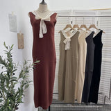 Wind Shoulder-To-Shoulder Tectorge Sling Waist-Le-Legged Skirt Wrapped-Sleeved Top