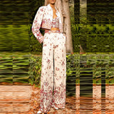 Early Spring New Underwater World Printing Sling Vest Short Coat + Trousers Set Three-Piece