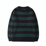 Striped Knitted Sweater Casual Oversized Pullovers Tops Harajuku Loose Warm Jumper Teen Gril Women Sweaters