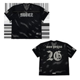Web English AEEEZ Jersey Digital V-Neck T-Shirt Fashion Street Men And Women Leisure Sports Short