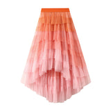 Cake Skirt High-Rise Mesh Skirt Unkempt Dress 2025 New Ladies Dress Fairy Skirt