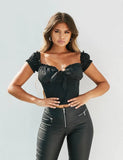 New Women Sexy Off Shoulder Casual Bralet Top Lotus Leaf Lace Vest Summer Fashion Female Tops Crop