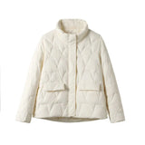 Winter Ultra Light Down Coat Women 90% White Duck Down Jacket Short Windproof Clothes Stand Collar Female Puffer