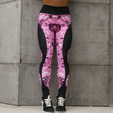 Print Legging Women High Waist Leggings Women Push Up Sexy Gym Leggings Heartbeat Print Pants