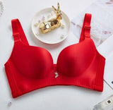 Adjusted-straps Wire Free Small Breast Thick Women Bra Push Up Female