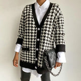 V Neck Oversized Cardigan for Women 2021 Autumn Winter Fashion Long Sleeve Knitted Casual Women's Cardigans
